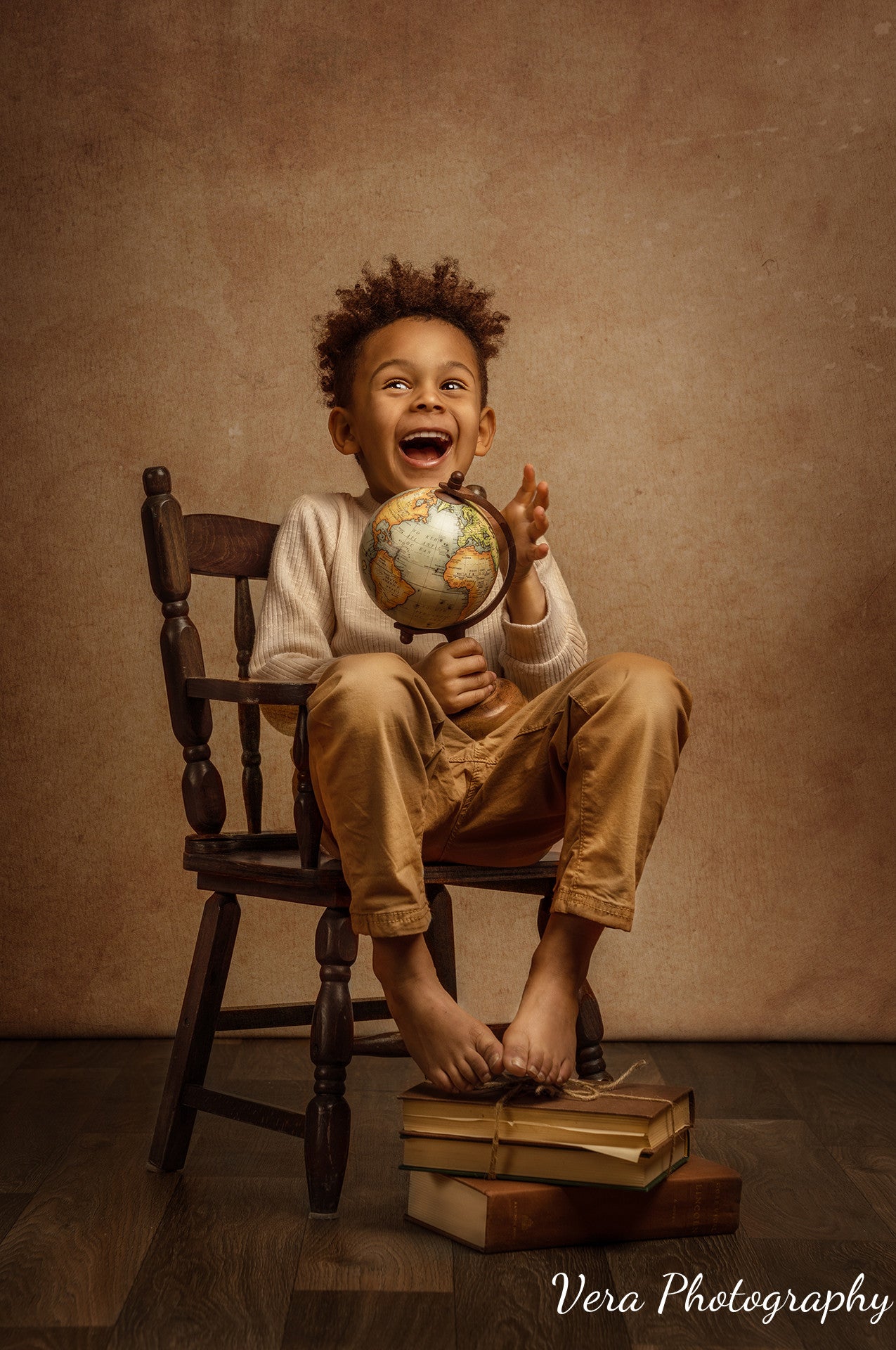 Avezano Abstract Light Brown Texture Old Master Backdrop For Portrait Photography-AVEZANO